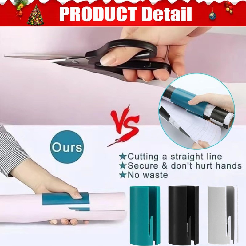 sunnilly Pack of 3 Wrapping Paper Cutter Tool, Wrapping Paper