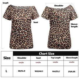 80s Pop Star T-Shirts Costumes Women, 80's Mullet Wigs Leopard Print Short Sleeve Top Popstar Fancy Rock Band Outfit