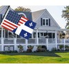 3×5 FT USA Quebec Flag, Large 150D America Québécois Outdoor