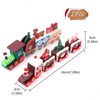 2 Pcs Christmas Wooden Train Mini Wooden Christmas Train Christmas
