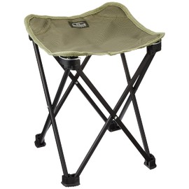 BUNDOK Mini Aluminum Stool, M Size, Khaki, BD-116KA, Storage Case Included, Compact Chair