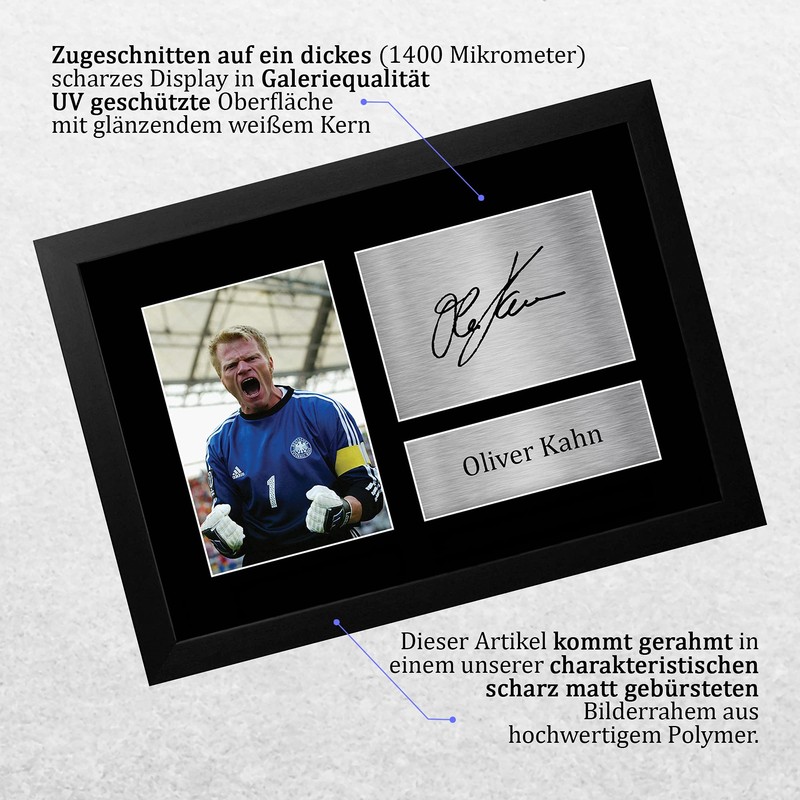 HWC Trading A4 FR Oliver Kahn Germany Gifts Printed Autograph