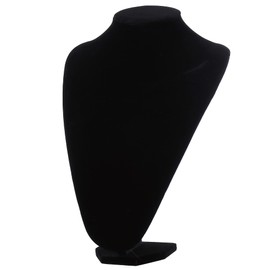 (Aupur) Necklace Torso Accessories Jewelry Display Display (Black (Velvet), LL (36cm))