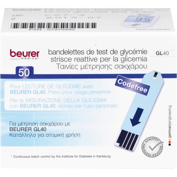 beurer Blutzucker-Teststreifen GL40, 50 pcs. Test strips