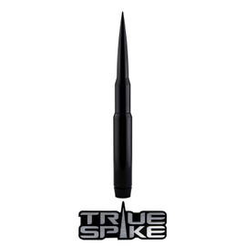 TRUE SPIKE 9 inch Black PENETRATOR Fat Bullet Antenna with Anti-Theft + Copper Coil in Heavy Gauge CNC Machined Billet Aluminum Short Compatible with Ford F150 F250 F350 F-Series Trucks