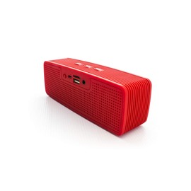 Vorago BSP-100-V2-RD Bocina Bluetooth 5W, Entradas 3.5 mm, MicroSD, USB, con Micrófono para Llamadas, Roja