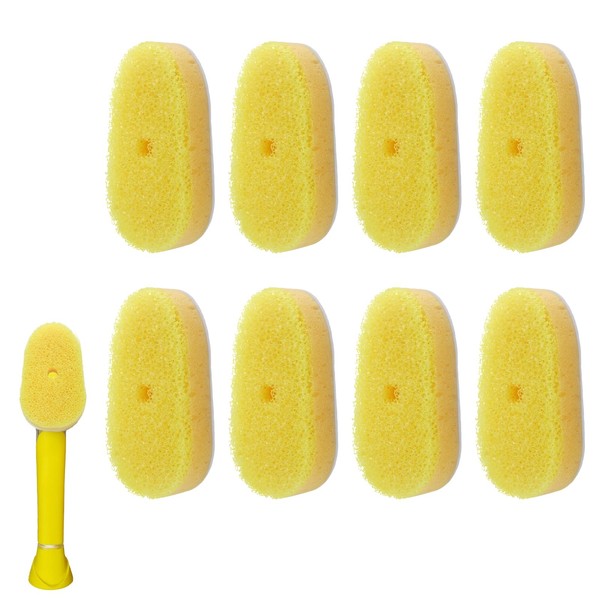 Refill Heads Compatible with Dish Daddy,Non-Scratch Wand Refill Sponge Heads