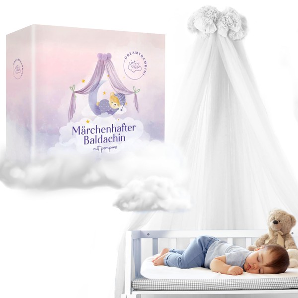 DREAMYBAMBINI Fairytale Bed Canopy for Baby Cot, Princess Baby Cot,