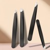 4-Piece Eyebrow Tweezers Set - Professional Stainless Steel Oblique Pointed