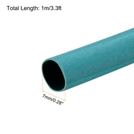 Rebower Heat Shrink Tubing 2:1 Cable Sleeving Tube Wrap, [for Electric Insulation Protection] - 7mm Dia/3.3ft/Green