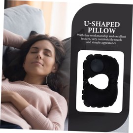 MAGICLULU Self-Inflating Pillow Soft U-Shaped Travel Pillow for Flying Neck Support Memory Neck Cushion for Airplane Portable for Outdoor Use