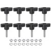 HARFINGTON 8pcs Tee Wing Knobs M6 x 25mm Metric 304