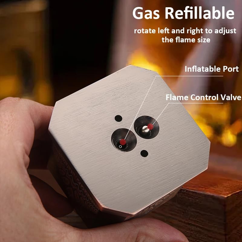 Lighters Cigar Lighter 4 Torch Jet Flame, Desktop Quad Flame