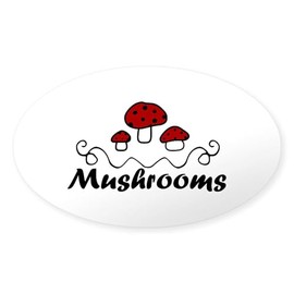 CafePress Mushrooms Sticker Oval Car Bumper Sticker