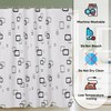 WedDecor Shower Curtains Grey and White Squares 180 x 200