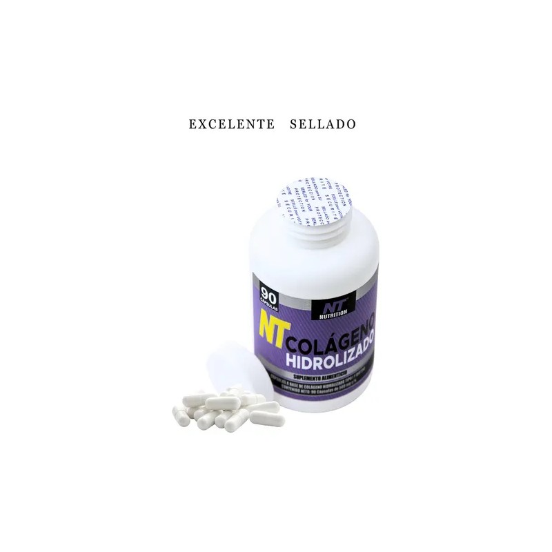 Colageno Hidrolizado. 90 Caps. Nt Nutrition. Sabor Natural
