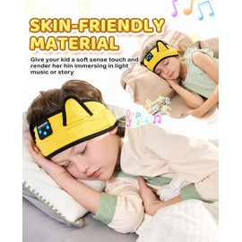 KIDSBAND Kids Headphones, Baby Headphones for Plane, Bluetooth Headphones Headband for Kids with Wired Playback 3.5 MM Jack for School Girls Boys Children,Kindle Tablet Cellphones Airplane Travel