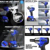 Cordless Impact Wrench Kits with 4 Sockets,High Torque 1/2" Impact