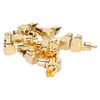 10pcs RCA Right Angle Adapter Male to Female Copper Gold