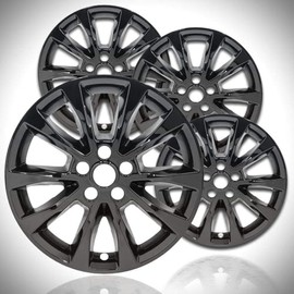 Elite Auto Chrome 17" Gloss Black Wheel Skin Kit fits Ford Fusion SE 2016-2017 - ABS 4 Pack