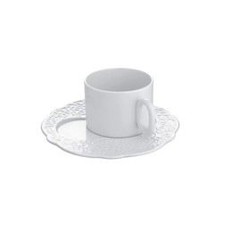Alessi Dressed Tee-Obertasse 4 Stück Porzellan Weiss
