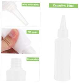 Baluue 2sets Hair Styling Bottles 50ml Squeeze Bottles Applicator for Cosmetics and Arts 25pcs*2