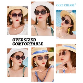 OCCI CHIARI Bifocal Reading Sunglasses Womems Large Blue Light Blocking Sun Readers Outdoor UV400 1.0 1.5 2.0 2.5 3.0 3.5(Black 300+)