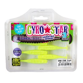 ジークラック(GEECRACK) ワーム ジャイロスター 3インチ チャート/シルバーフレーク #231 ルアー