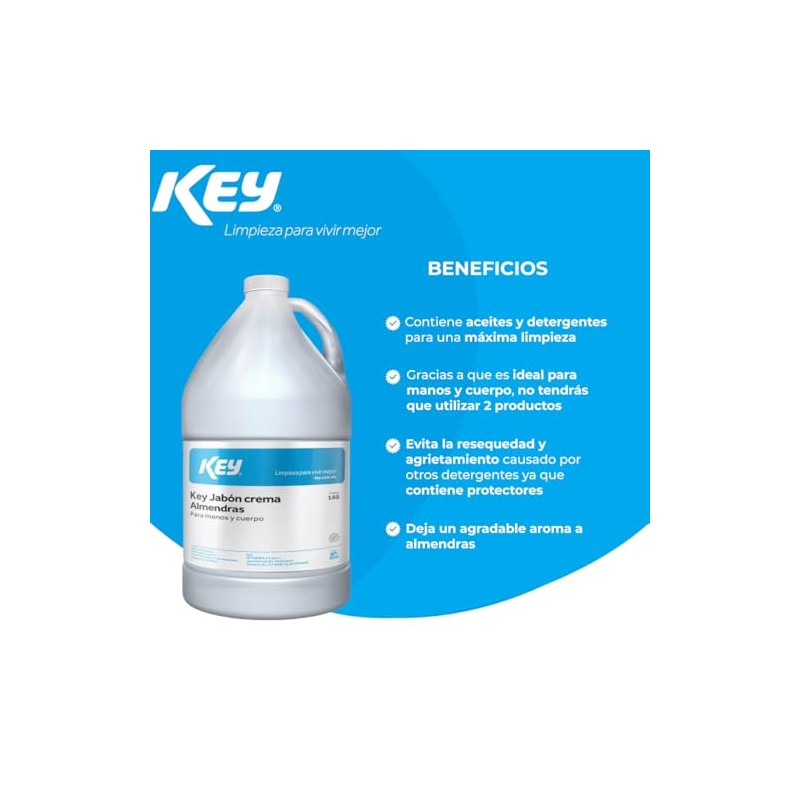 Jabón En Crema Almendras Para Manos Y Cuerpo Key 4