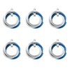 COGCHARGER 6 Pieces Stainless Steel Three Interlocking Braided Circles Pendant