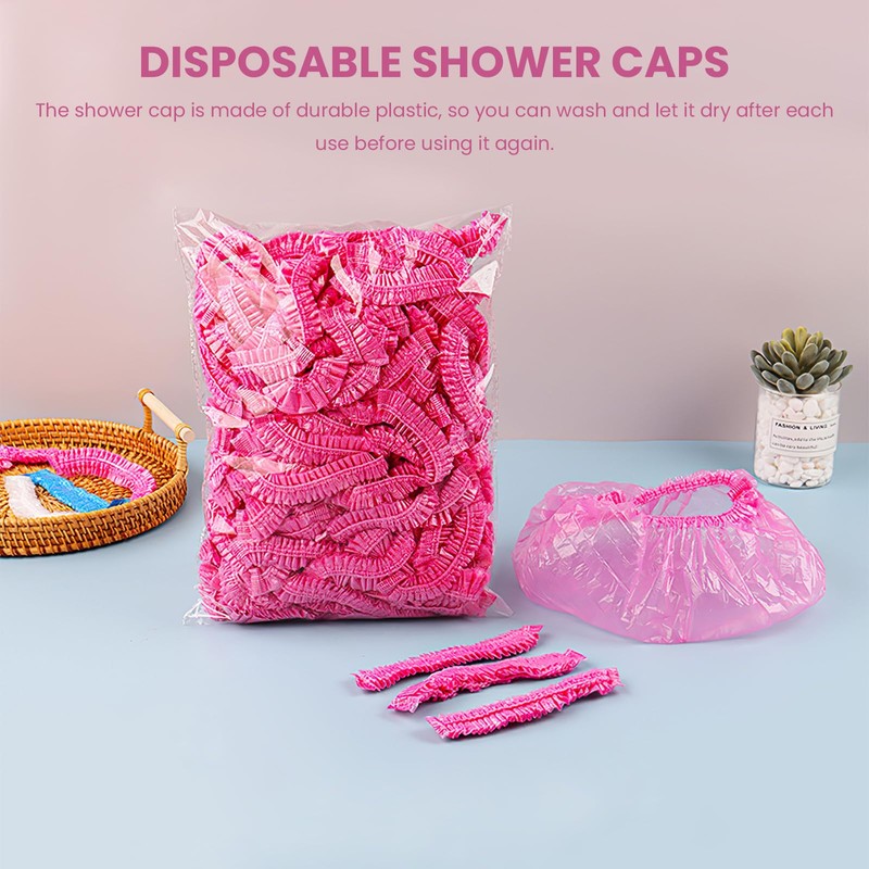 100 Pcs Disposable Shower Caps, Waterproof Shower Cap Essential For