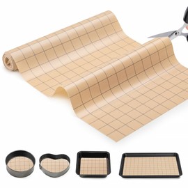 Silicone Baking Mat Roll, Non Stick Heat Resistant Baking Mats,No Slip Reusable Freeze Dryer Mat,Pastry Mat,Countertop Mat, Cut to size fit different Sharp Oven Pans Dishes Tins (Beige, 16in X5.25 FT)