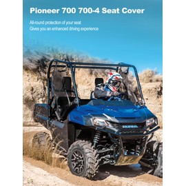ZIDIYORUO Pioneer Bench Seat Cover Set Compatible with Pioneer 700 700-4 2014-2024, Scratch Resistant, Waterproof UTV Seat Cover Honda Pioneer 700 Seat Accessory Part (Black)