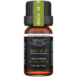 BIENAT AROMATERAPIA Aceite Esencial de Árbol de té 10mL | 100% Puro y Concentrado | Ideal para Difusor de Aromas, Humidificador, Aromaterapia, Masajes, Meditación, Jabones y Velas | Esencia Natural en Gotas