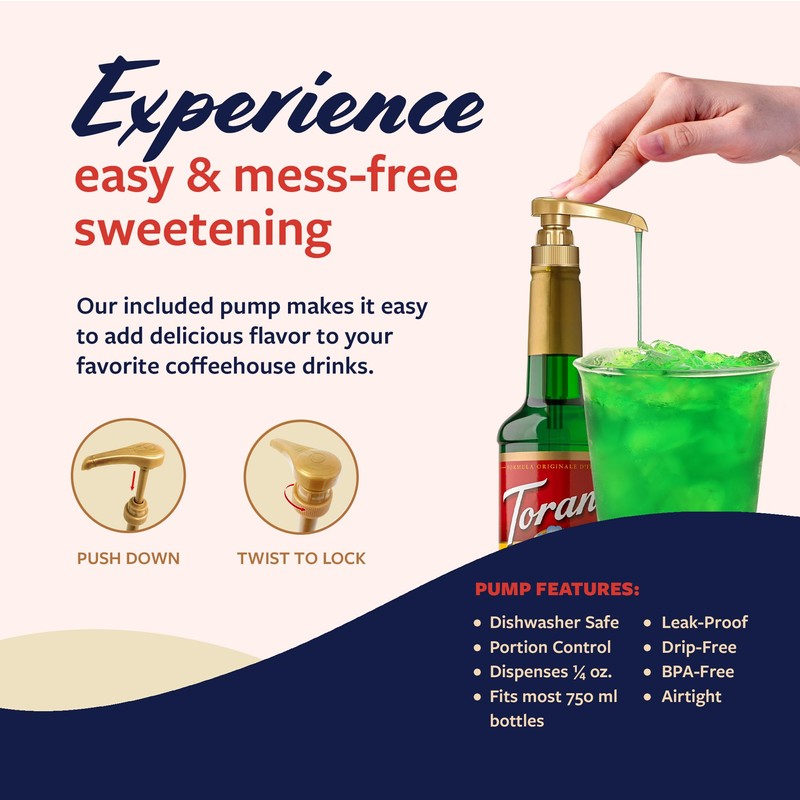 Torani Green Apple Syrup for Drinks, Flavoring for Sodas and