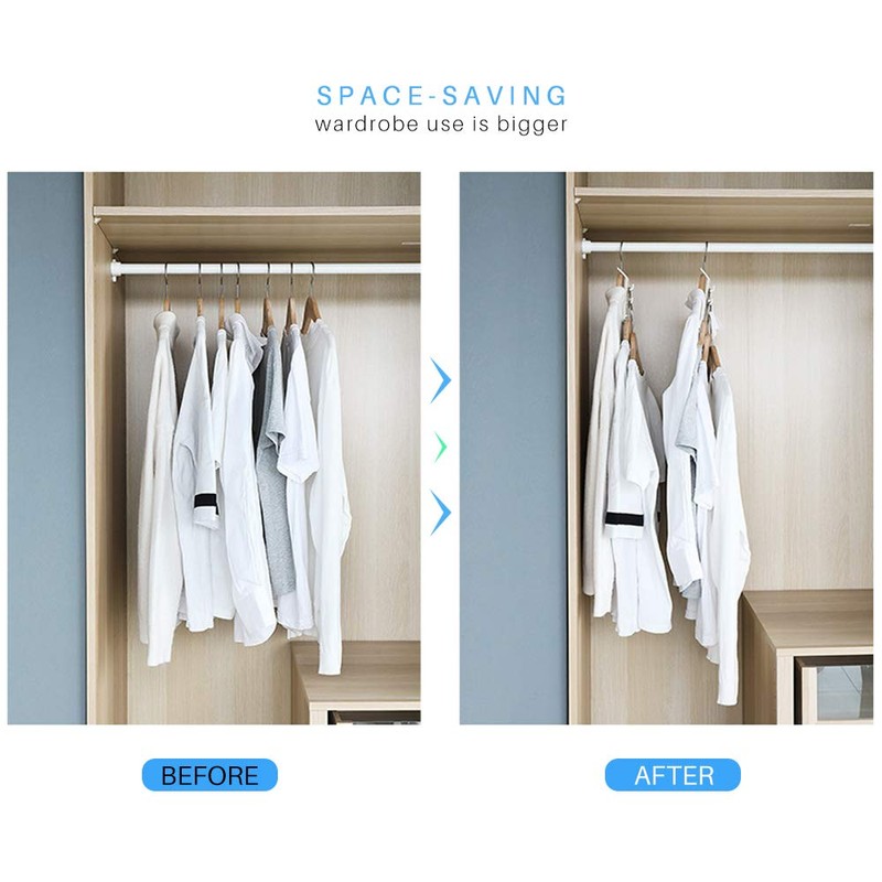 Cascading Clothes Hanger Hooks,Space Saving Series Multi-Function Multi-Layer Cabinet Clothes