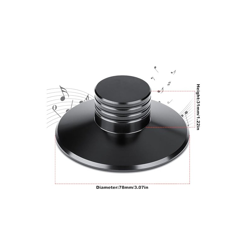 Vinyl Record Weight Stabilizer, LP Turntable, Metal Disc Stabilizer, Record