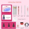 Nail Salon Kit: 100PCS False Nails with U V Lamp,