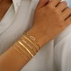 ORAZIO 6Pcs Gold Bracelet for Women 14K Gold Plated Stacking