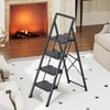 KINGRACK 4 Step Ladder 800lb Capacity, Folding Step Stool with