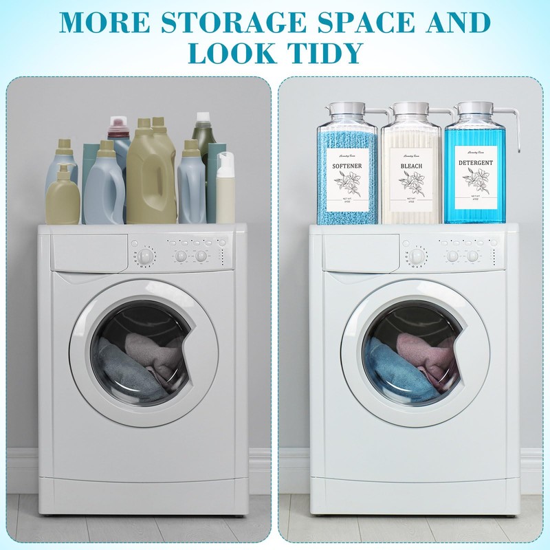 Potchen 3 Pcs 68 oz Laundry Detergent Dispenser Fabric Softener