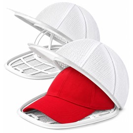 2 Pack Hat Cleaner for Washing Machine – Protective Cap Washing Cage with Mesh Bag for Baseball Caps