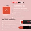 NEW WELL Matte Lipstick, Colour-Intensive, Comfortable to Use, Lasts 24