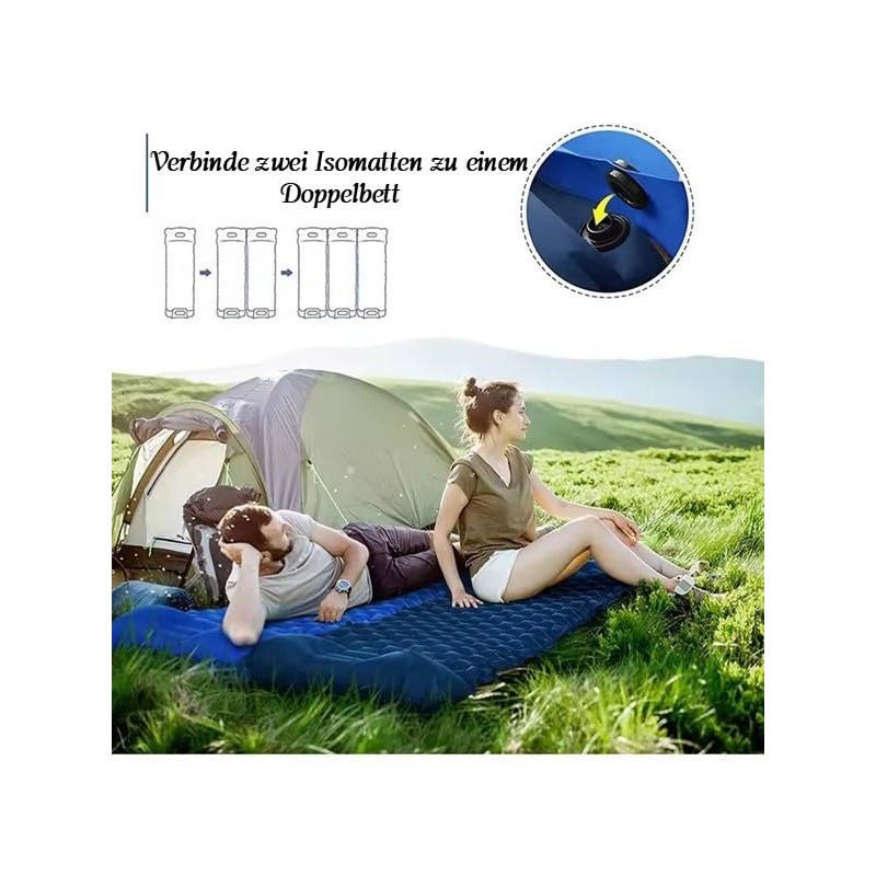 Einfach Draussen Inflatable Ultralight Sleeping Mat with Integrated Cushion, Inflatable