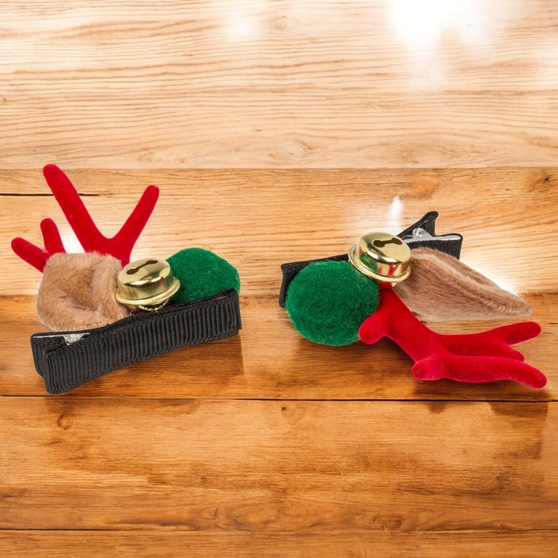 MIJOMA Reindeer Hair Clips - Festive Hair Accessories for Christmas,