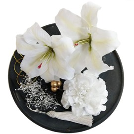 J's Select Floral Hair Ornaments, 9-Piece Set, For Weddings, Graduations, and Other Formal Occasions, 3. Flower Butterfly, NO.30 Casablanca