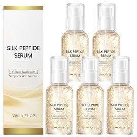 Collagen Silk Peptide Ampoule, Anti-Aging Serum, Lifting Firming, Hydrating, Boost Elasticity & Smooth Wrinkles, All Skin Types Daily Travel Use (5pcs)