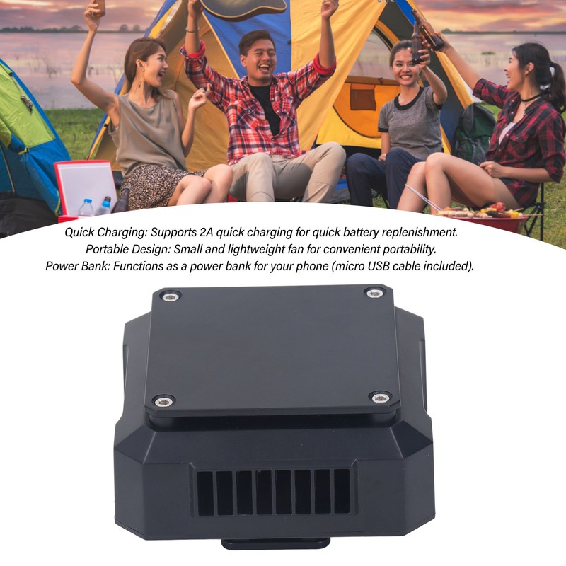 Waist Clip Fans Mini USB Rechargeable 4000mAh Battery Strong Wind