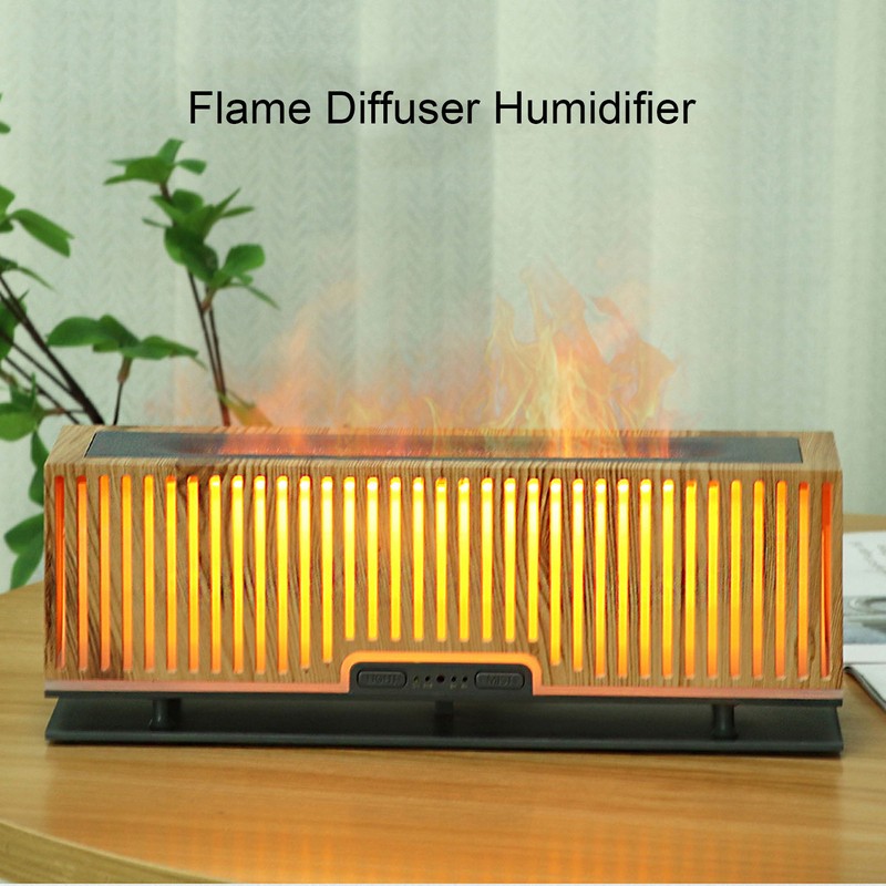 200ml Flame Diffuser Humidifier Desktop Air Aroma Essential Oil Diffusers