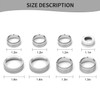 PDKLIN for Silverado Center Console Knob Cover Trim Ring Silver
